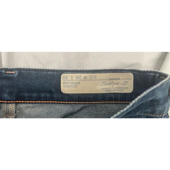 Diesel Industry Bootcut Jeans W30 L32 Stretch Dark Wash 0C1T 8Z - Picture 5 of 7